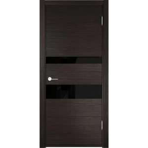 Дверь межкомнатная остеклённая Тоскана 90x200 см цвет дуб шоколадный