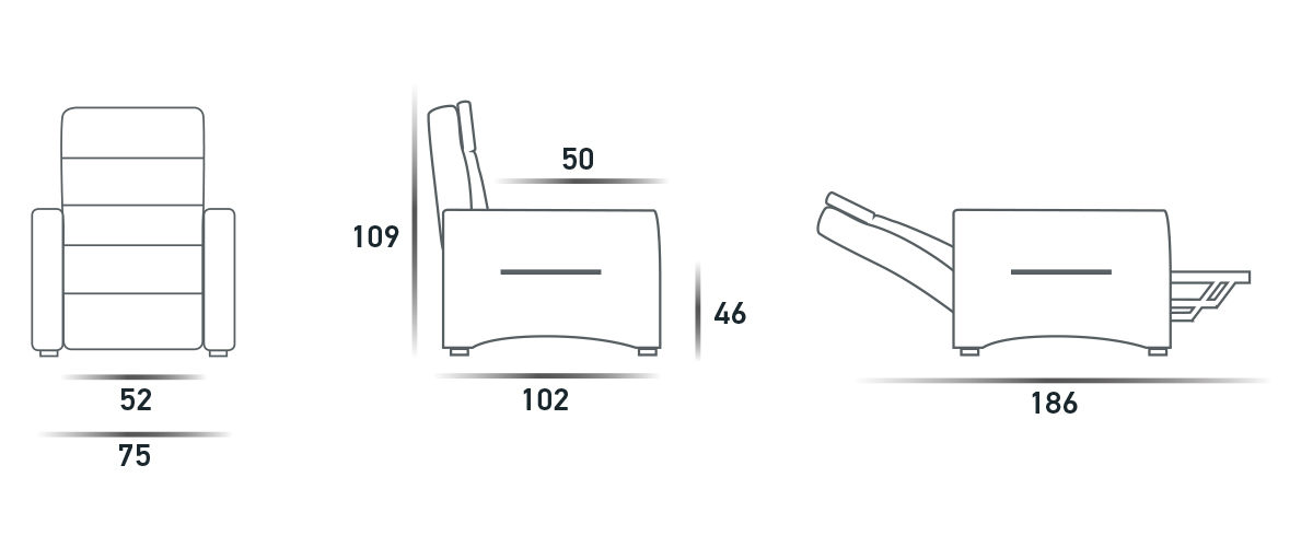 Массажно-Расслабляющие Кресло Lift-Relax 1 Motore  Spaziorelaxitalia  Viola Viola Lift-Relax 1 Motore  - Вид №4