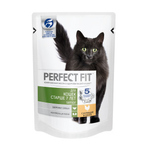 ПР0035808 Корм для кошек Sterile 7+ для стерилизованных, курица в соусе пауч 85г Perfect Fit