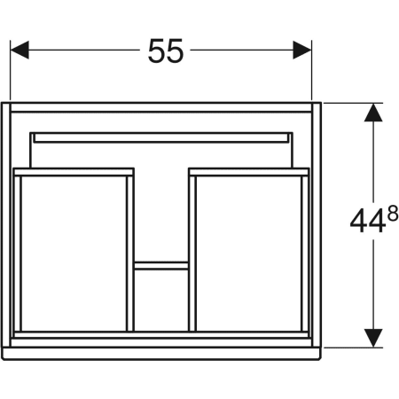 869560000 Шкафчик для встраиваемой раковины Geberit Renova Plan, с одним выдвижным и одним внутренним выдвижным ящиком Geberit  - Вид №25