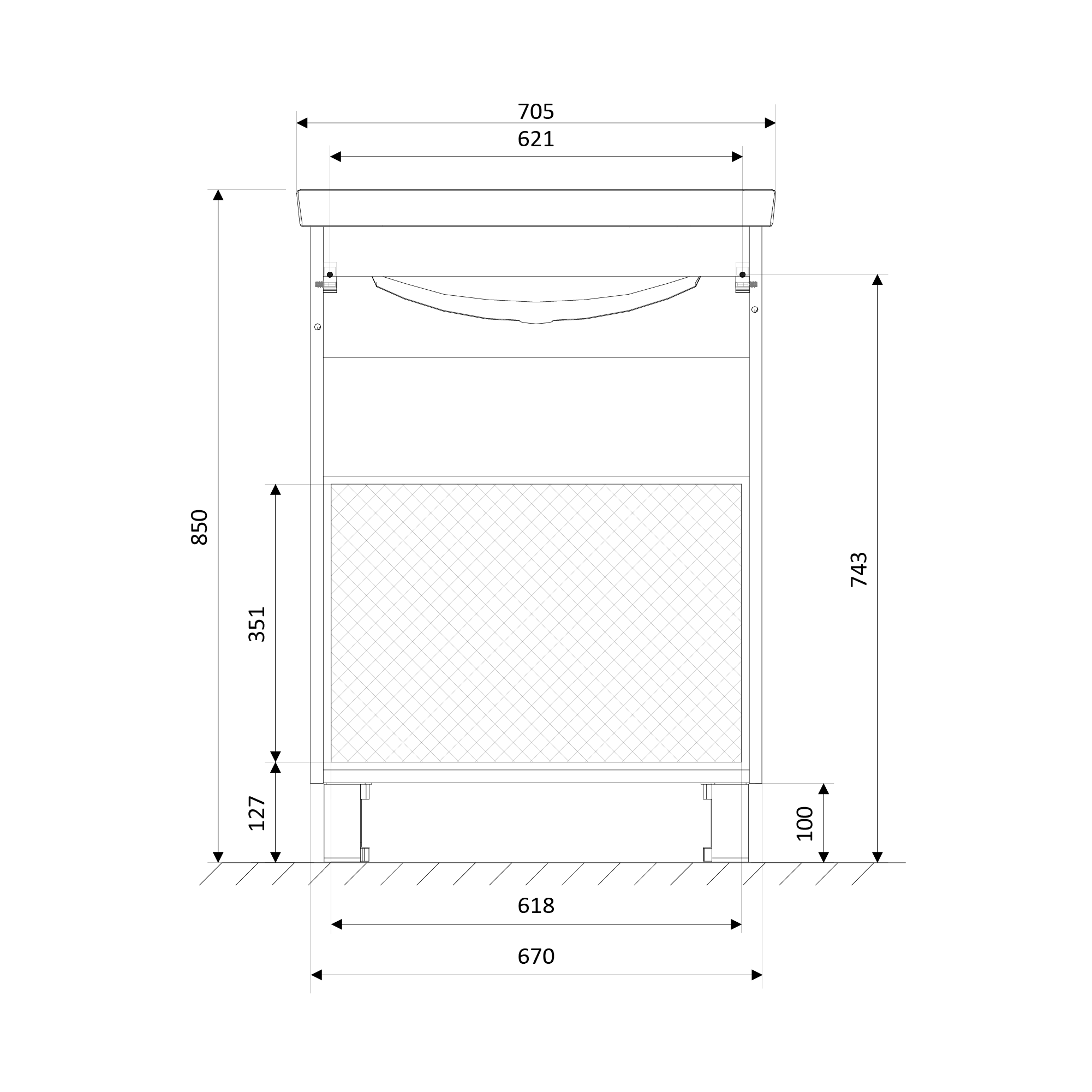 У76061 Тумба Aris 70Н 2я. Дуб Сонома 1 Marka ARIS - Вид №7