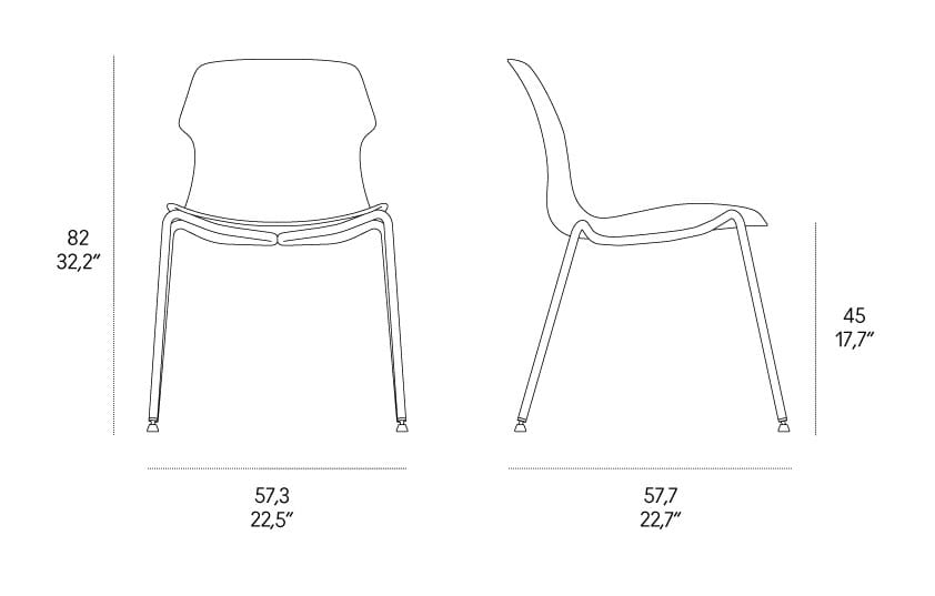 Штабелируемый стул с обивкой спереди из ткани или кожи Casamania & Horm стерео ARCH-00023833 - Вид №6