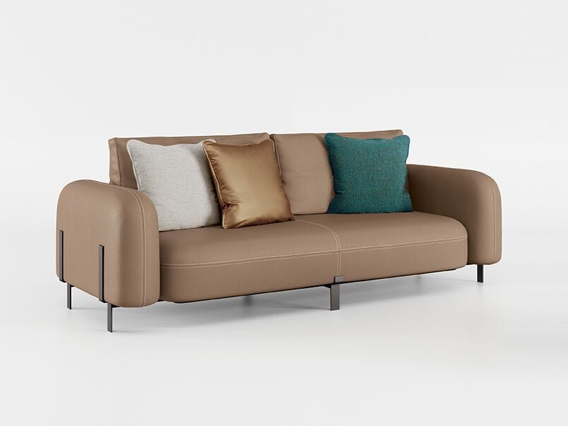 3-местный кожаный диван Bizzotto Italia Нара ARCH-00068736