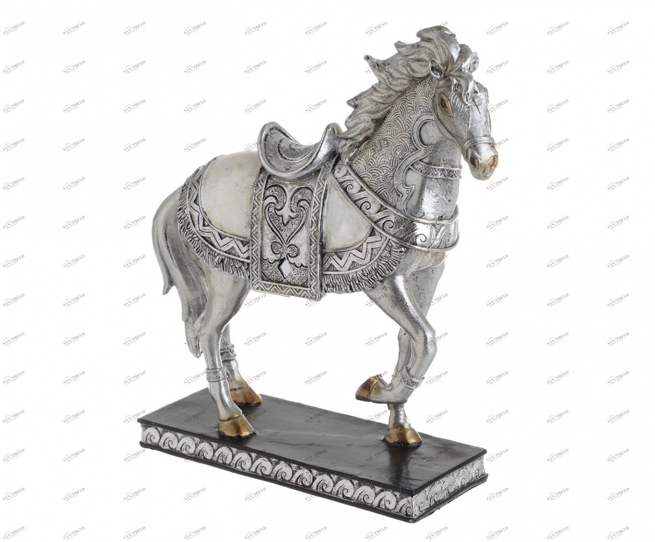 Статуэтка серебристая "Лошадь" TO4ROOMS ЛОШАДЬ, ЖИВОТНЫЕ 212622 Серебро 