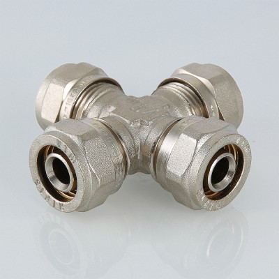 VTm.341.N.261626 Фитинг обжимной – крестовина Valtec 26 х 16 х 26 х 16 мм  - Вид №16