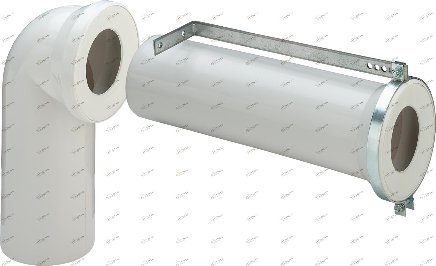 Канализационная арматура  Отводы для унитазов и писсуаров  Комплекты подключения навесных унитазов VIEGA 131 777 Модель 3811.01 Santreyd 