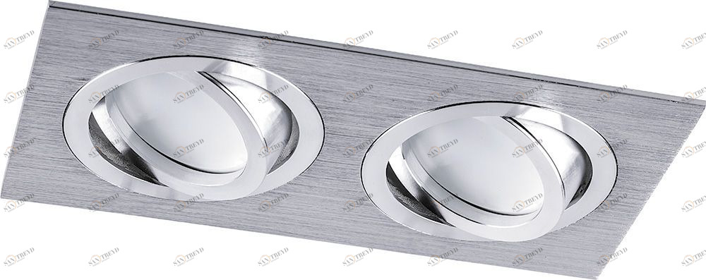 Светильник потолочный встраиваемый на 2 лампы 2,5х17,5х9 см хром DL2802 32642 FERON  00-3955358 Хром 