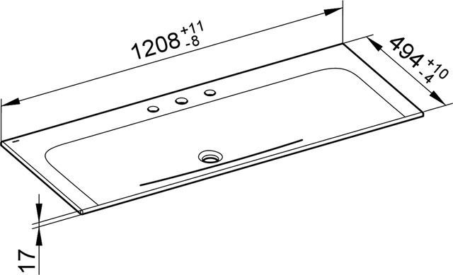 32980311203 Керамический умывальник KEUCO Plan - Вид №3