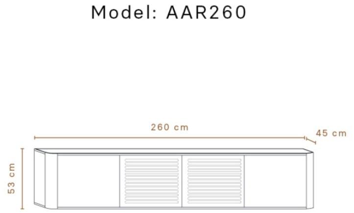 Momocca Деревянная тумба под ТВ с распашными дверцами Adara Aar260 / aar260p - Вид №4