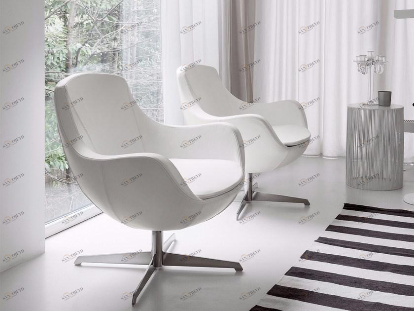 Dall'Agnese Кресло со съемным чехлом из кожи с 4 спицами sun-id-1439516