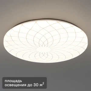 Светильник настенно-потолочный светодиодный Lumin Arte Fler C19LLS55W, 30 м², нейтральный белый свет, цвет белый