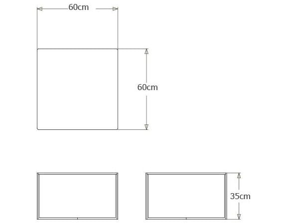 Алюминиевый квадратный низкий журнальный столик с порошковым покрытием TRIBÙ Natal Alu ARCH-00141607 - Вид №6