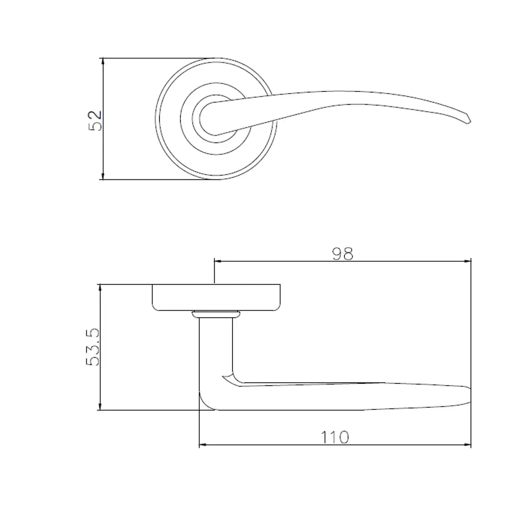 EDSON Дверная ручка на розетке E 015-S с анодированным покрытием 18743611 STLM-0012367 - Вид №3