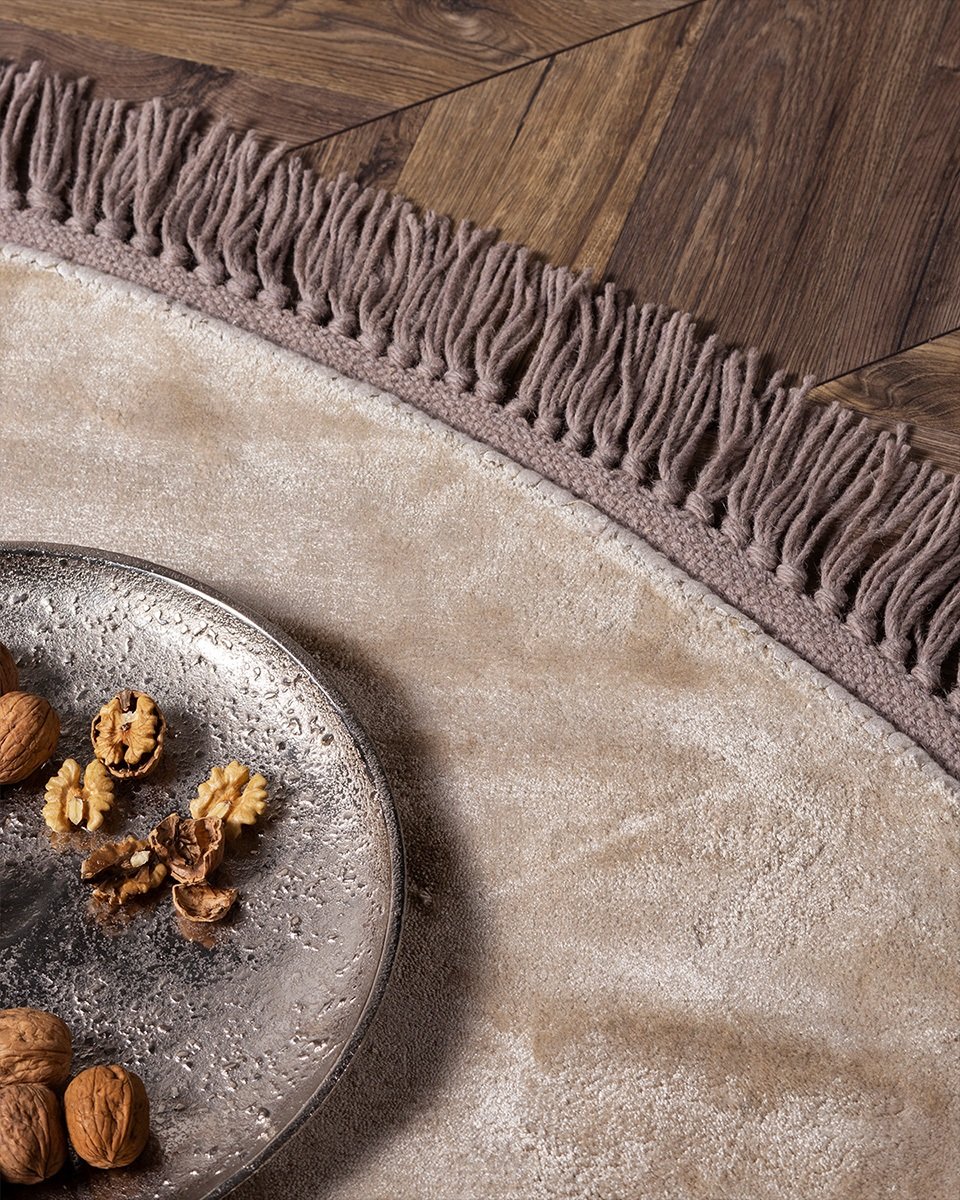 Ковер круглый бежевый 250 см Luna Beige CARPETDECOR ДИЗАЙНЕРСКИЕ, HANDMADE, ДЕТСКИЕ 00-3893119 Бежевый  - Вид №3