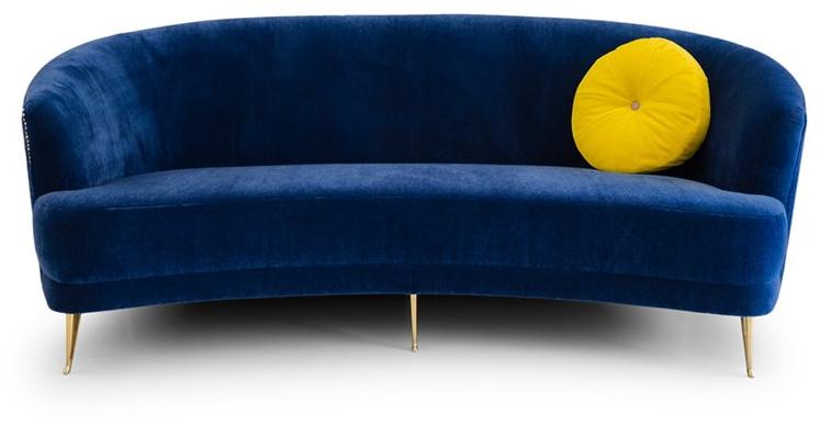 Mytto 3-х местный бархатный диван Larforma sun-id-1443122 - Вид №3