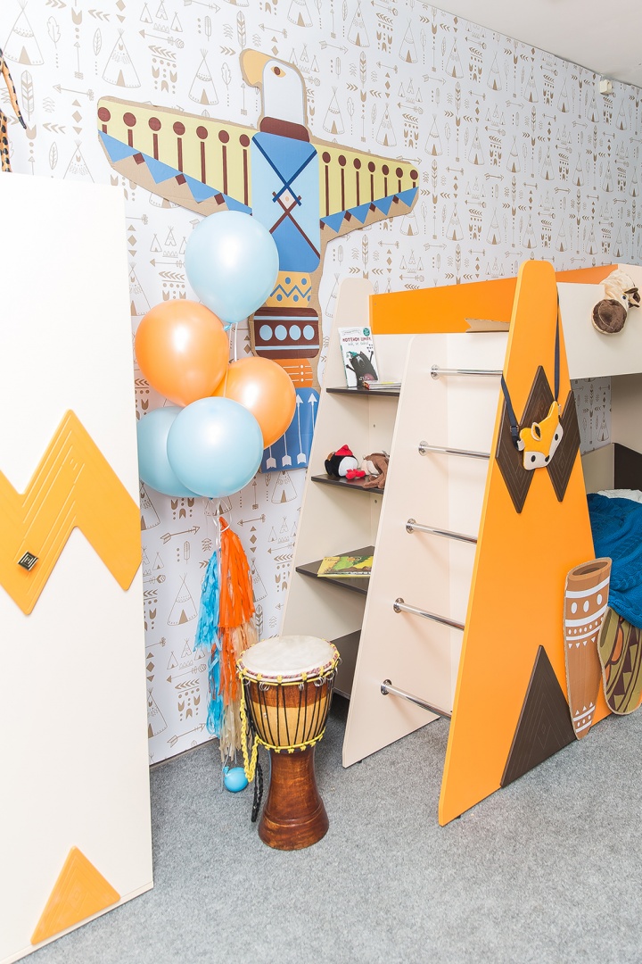 Кровать детская двухъярусная левая "Апачи" МАНДАРИН АПАЧИ 178642 Оранжевый;молочный Santreyd  - Вид №7