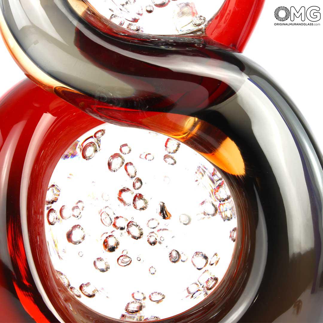 3914 ORIGINALMURANOGLASS Скульптура Водоворот страсти - муранское стекло OMG 15 см  - Вид №1