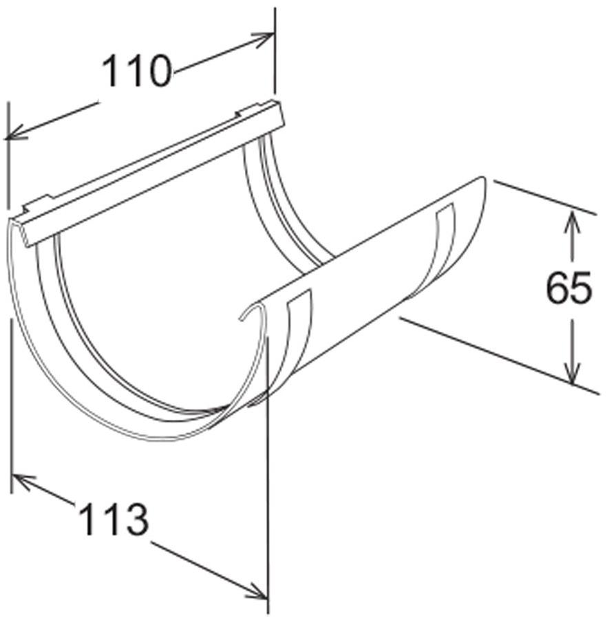 First Corporation Простое двухсистемное соединение для желоба из ПВХ First plast G100gn - Вид №1