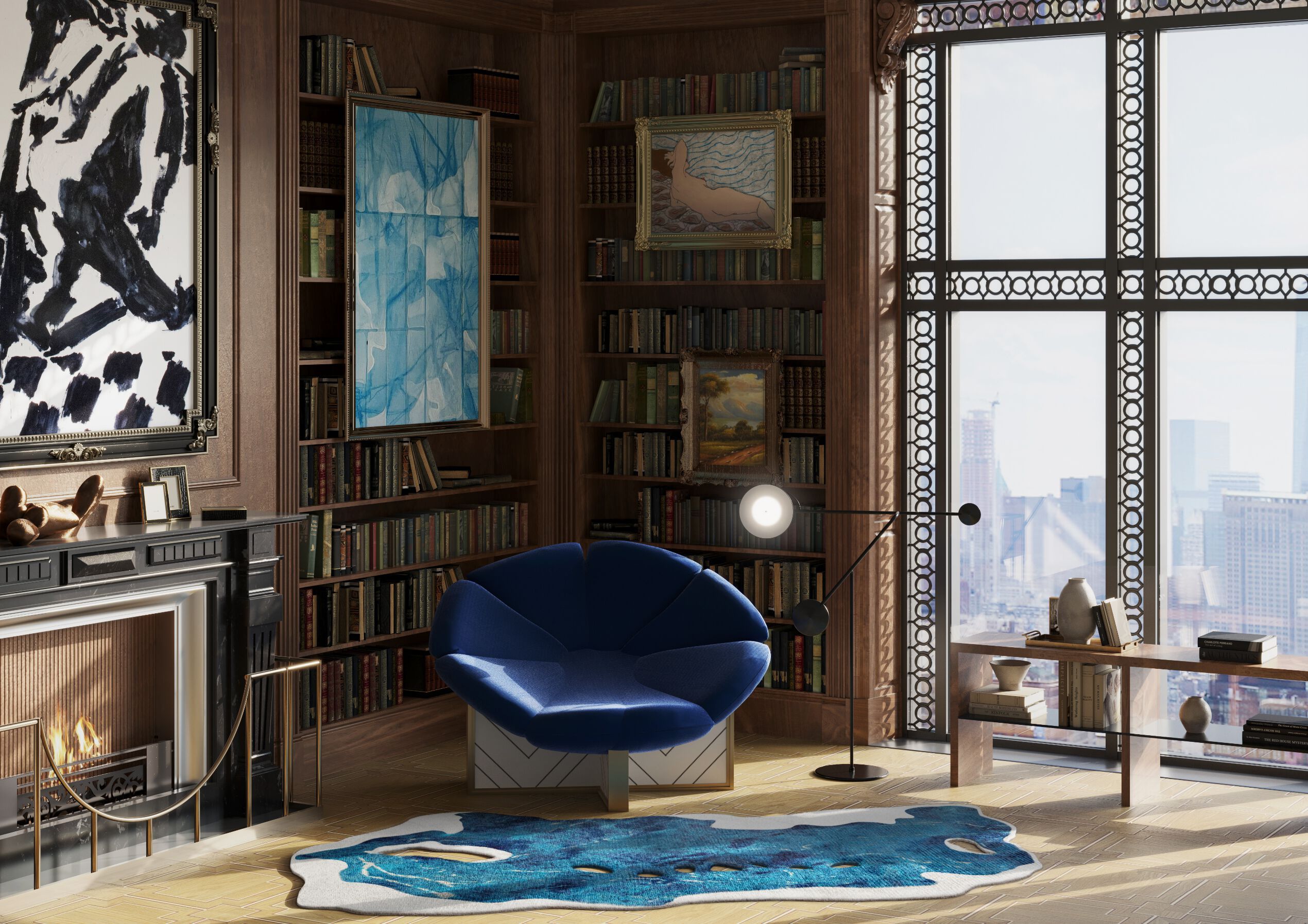 Изогнутый ковер ручной работы Tapis Rouge электрический ARCH-00067381 - Вид №4