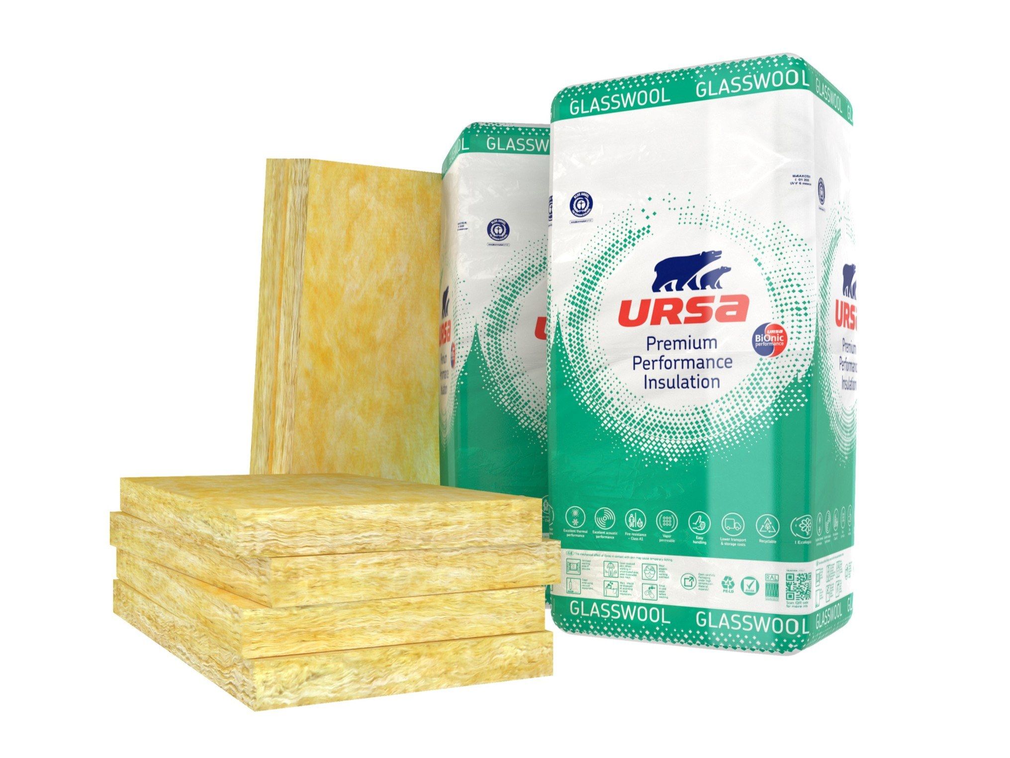 Гидрофобная панель из стекловаты Ursa URSA GLASSWOOL ARCH-00066407