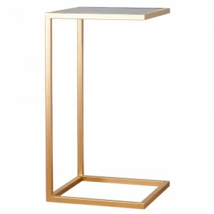 Прикроватный столик золотой с черной стеклянной столешницей FOR MISS  264009 Золото;черный