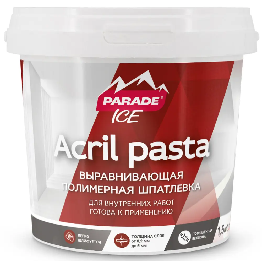 Шпаклевка акриловая базовая Лакра 1.5 кг 89409004 STLM-2202260 
