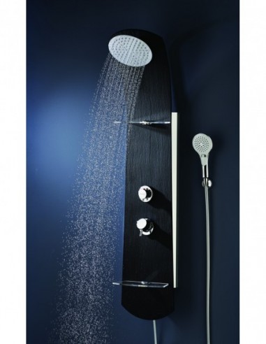 523300 402 00  Многофункциональная термостатическая душевая колонка Nautilus Slate, матовый черный Valentin Чернить  - Вид №2