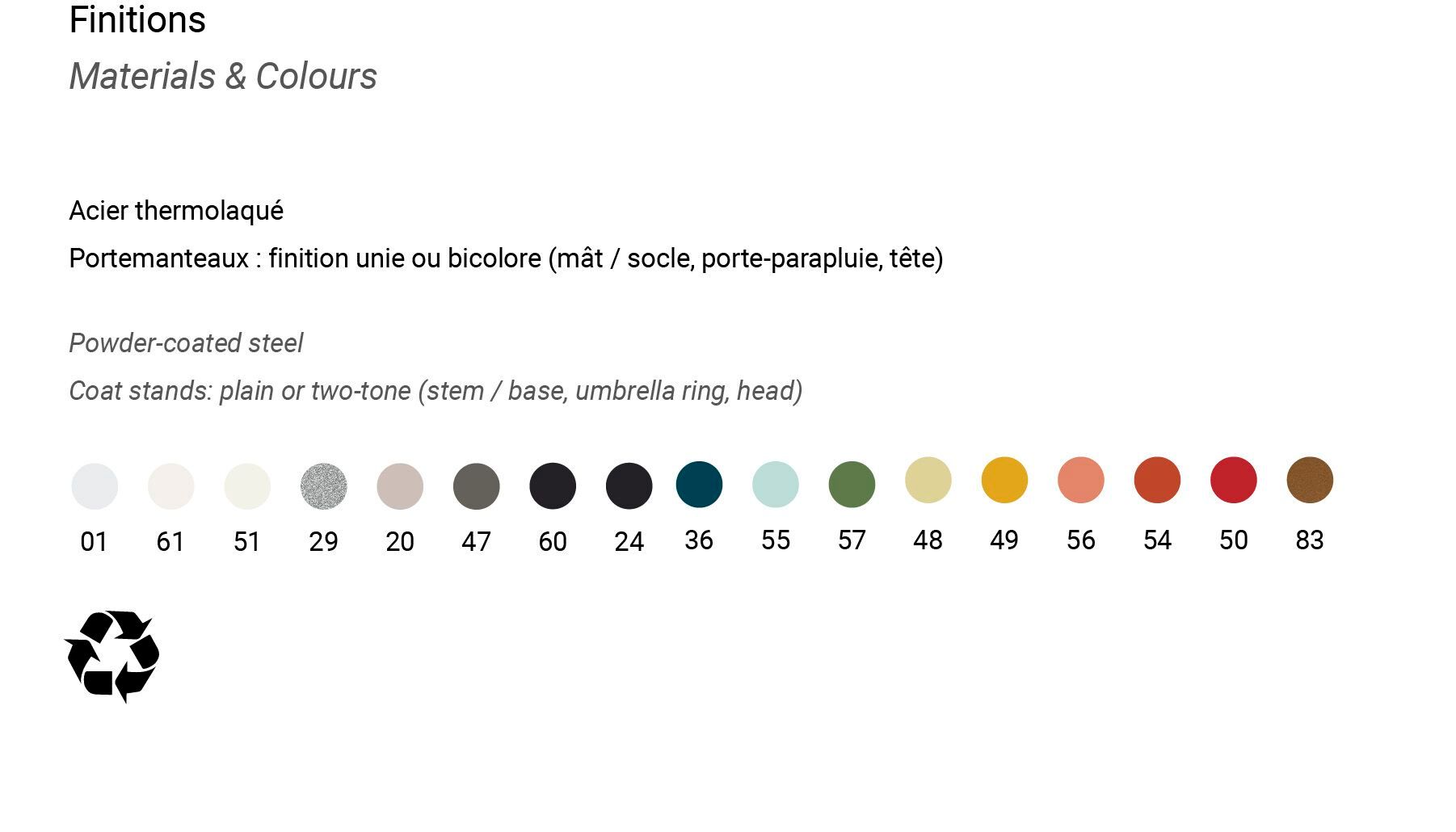 Окрашенная металлическая напольная вешалка Manade Инь ARCH-00098853 - Вид №2