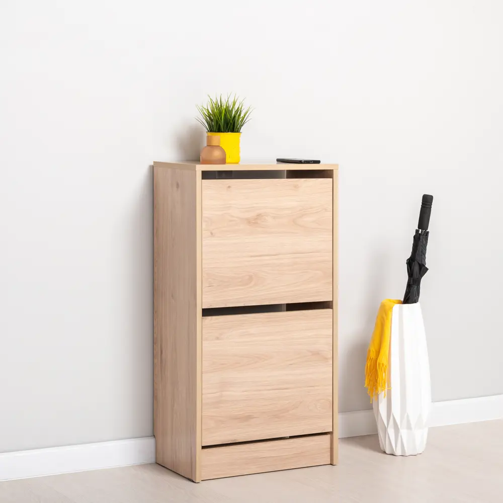 Обувница 47.5x90.3x27.7 см 2 секции ЛДСП цвет гикори джексон Santreyd STLM-2169792