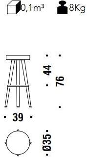 Moroso Высокий деревянный табурет с кожаным сиденьем sun-id-1353397 - Вид №4