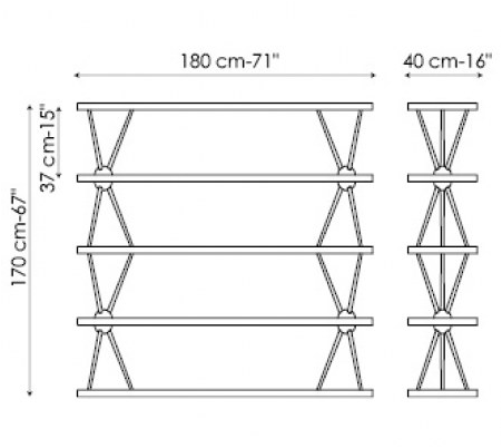 Bonaldo Открытый деревянный книжный шкаф sun-id-1416240 - Вид №3