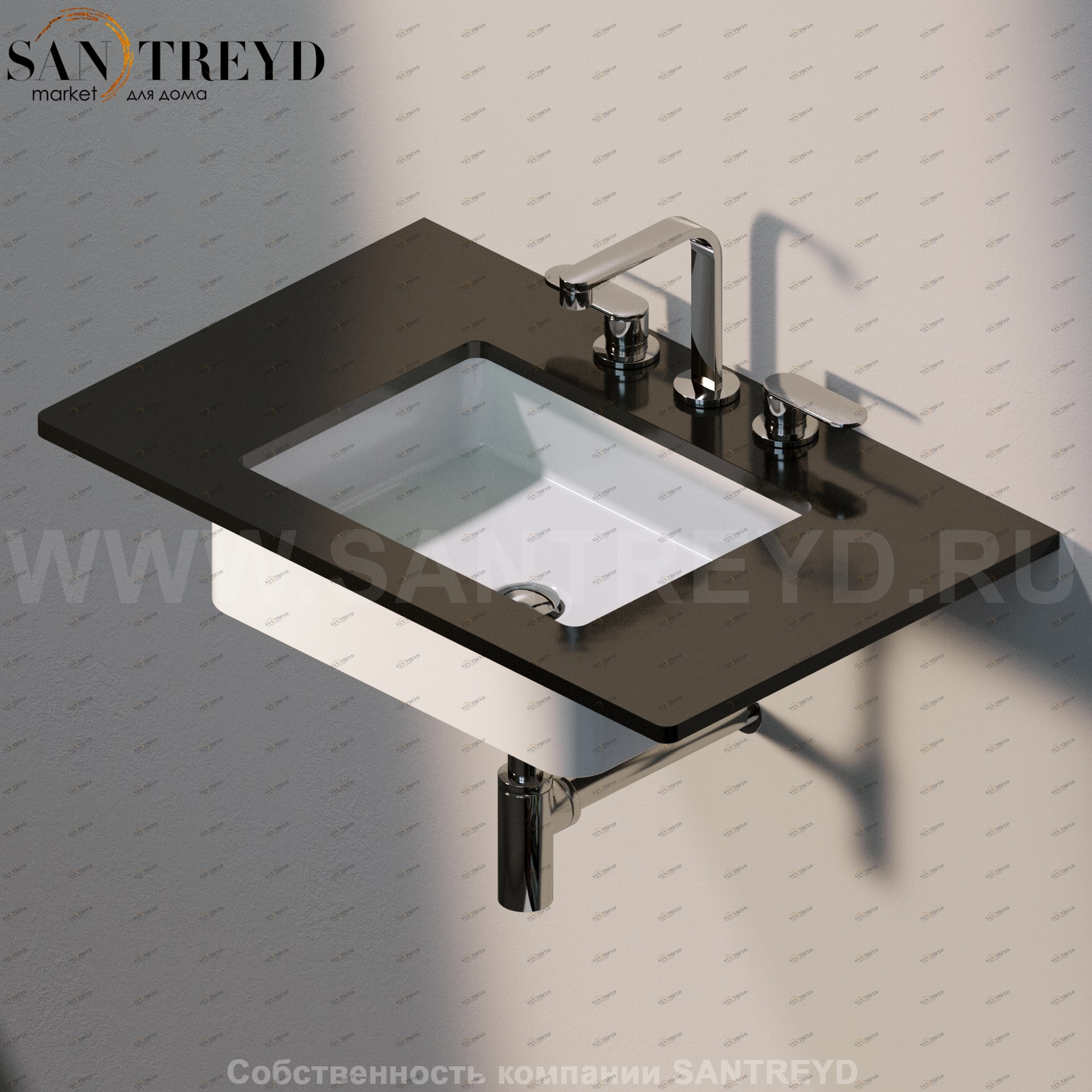 MW48SP9016 Накладная раковина под столешницу  квадратная Ceramica Flaminia Miniwash