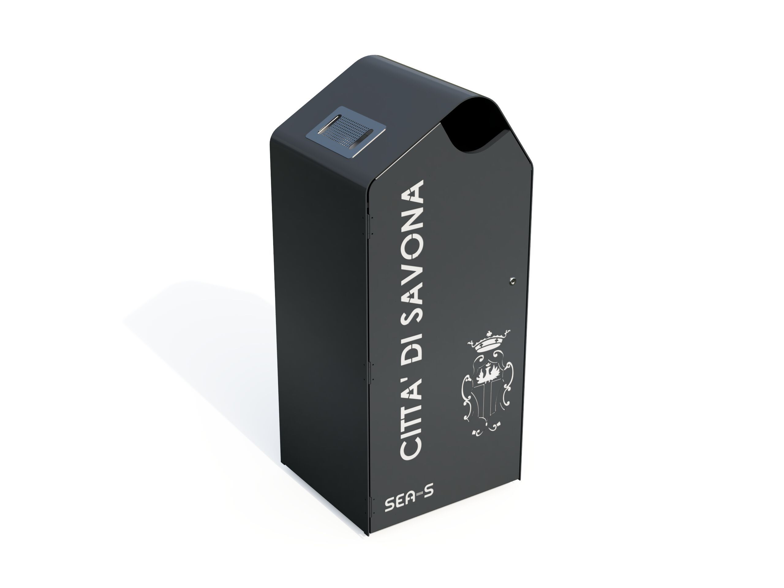 Стальная корзина для мусора с пепельницей Studio Città DUNA ARCH-00120918