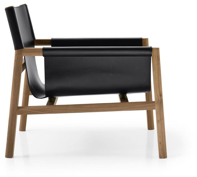 B&B Italia Кожаное кресло с подлокотниками  Pb77  - Вид №2