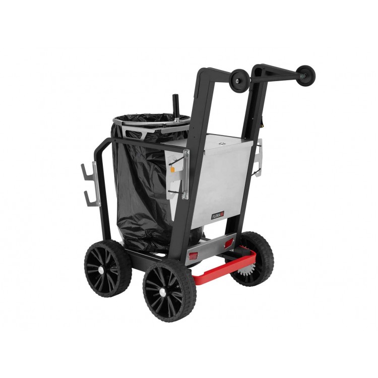 01455/2 FLORA Универсальная тележка дворника FLORA Accurato City для уборки и транспортировки отходов на улицах, в городских парках, городских придомовых территориях. Мобильный держатель для мусорного мешка на 120 л 