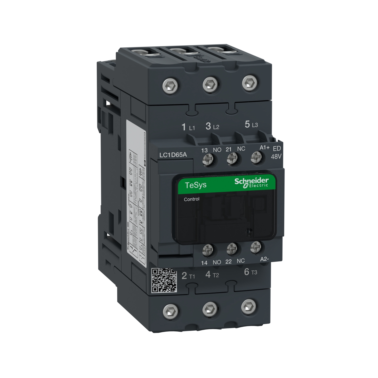 LC1D65AED Контактор LC1D EVERLINK 3P 80А 440/48В DC 30кВт Schneider Electric TeSys 
