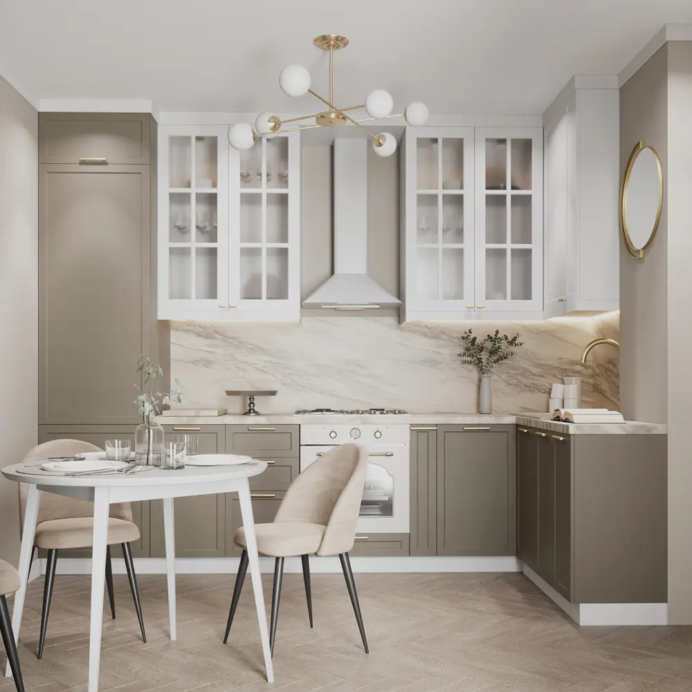 Фасад кухонный DELINIA ID Ньюпорт 59.7×38.1 см матовый белый с филенкой 82010386 STLM-0885356 - Вид №11