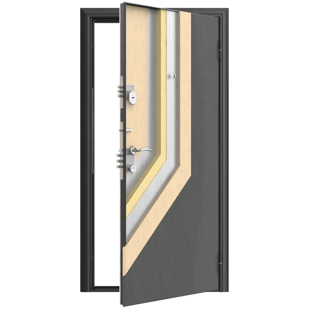Дверь входная металлическая Премиум New 88x205 см правая дуб седой DOORHAN STLM-2013095 - Вид №5