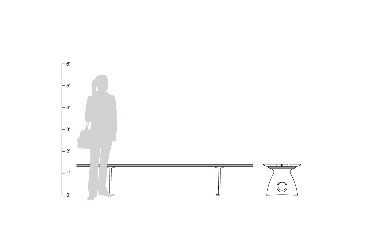 FSRT50 Скамейка Леда  Forms-surfaces  - Вид №13