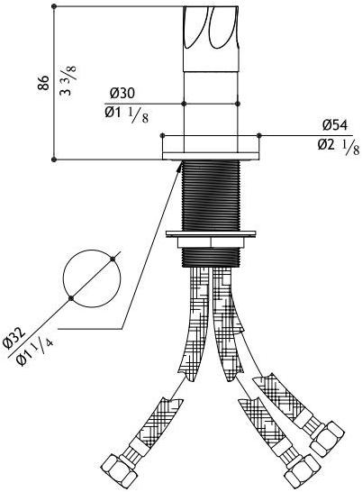 MGS Смеситель для душа однорычажный из нержавеющей стали Penta sun-id-1401402 - Вид №2