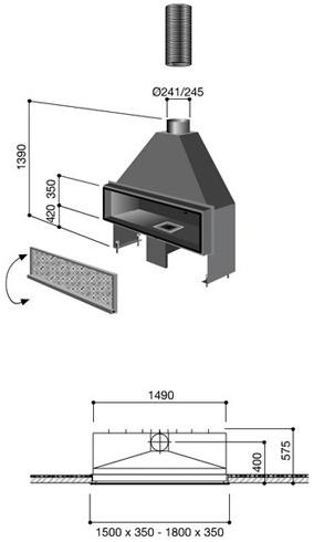 Focus creation Встроенный камин с панорамным остеклением sun-id-1507196 - Вид №2