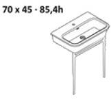 Напольная раковина стоящая овальная KRION Epoque sun-id-1373574 - Вид №2