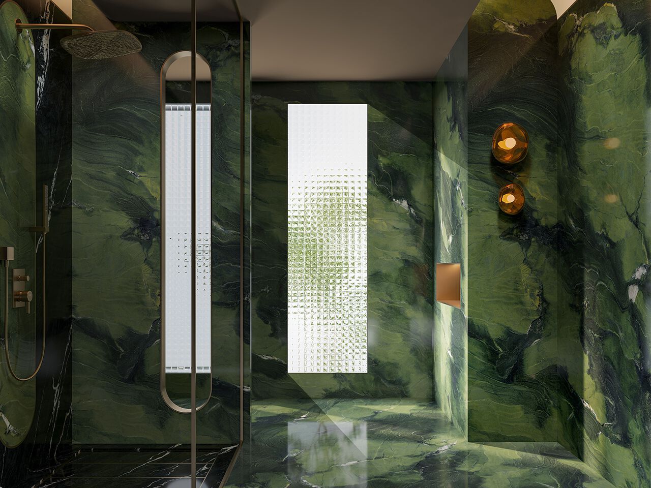 Пол / керамогранит с мраморным эффектом GANI MARBLE TILES QUARTZITE AVOCADO ARCH-00122325 - Вид №2