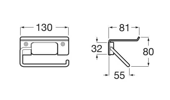 Металлический держатель рулона с полкой Roca ARCH-00100967 - Вид №4