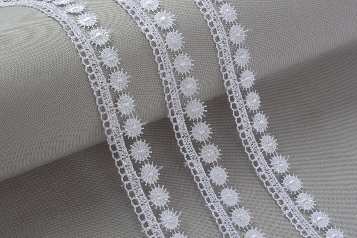 3046 Гипюр 20 мм в пакете Турция белый Gamma 