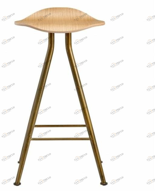 NORR11 Высокий табурет с железным основанием и дубовым сиденьем sun-id-1497951