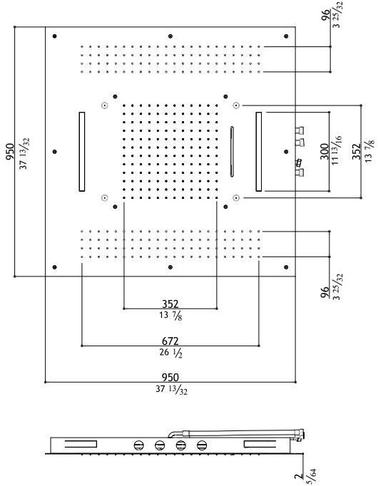 MGS Ультратонкая встроенная душевая лейка из нержавеющей стали с хромотерапией Soffioni doccia sun-id-1426689 - Вид №6