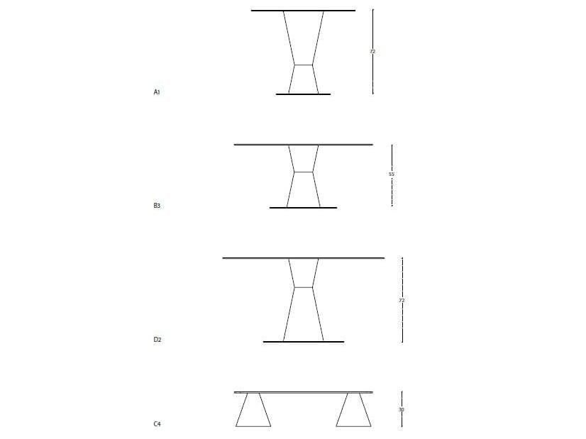 Алюминиевый прямоугольный низкий журнальный столик altreforme District ARCH-00075981 - Вид №3