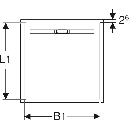 550.260.00.2 Квадратный душевой поддон Geberit Sestra Geberit  - Вид №2
