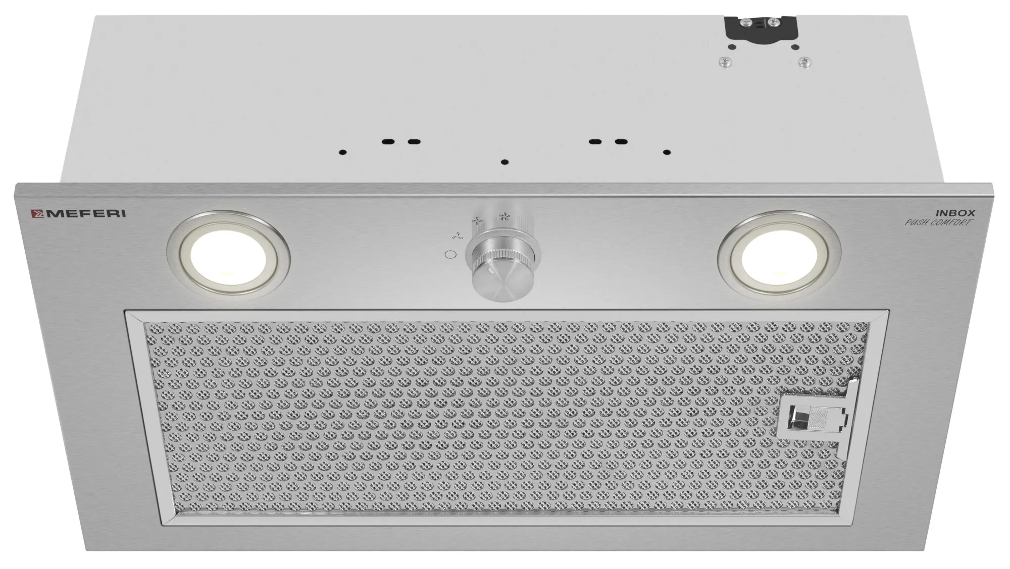 9270633 Вытяжка полновстраиваемая Meferi INBOX52IX PUSH COMFORT серебристый STDN-0110234